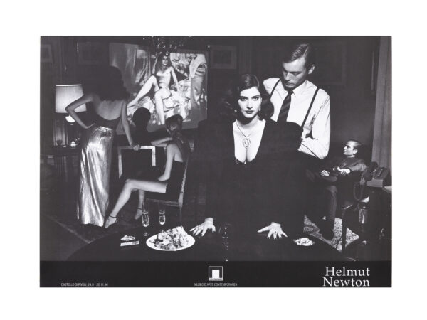 Poster originale di Helmut Newton creato per la mostra al Castello di Rivoli nel 1994